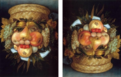 CABEZA REVERSIBLE CON FRUTA DE ARCIMBOLDO